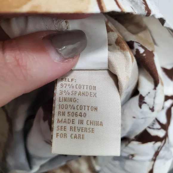 Jonathan Martin Petite Y2K Abstract Floral Print Stretch Cotton Bodycon Dress 8P - Picture 5 of 6